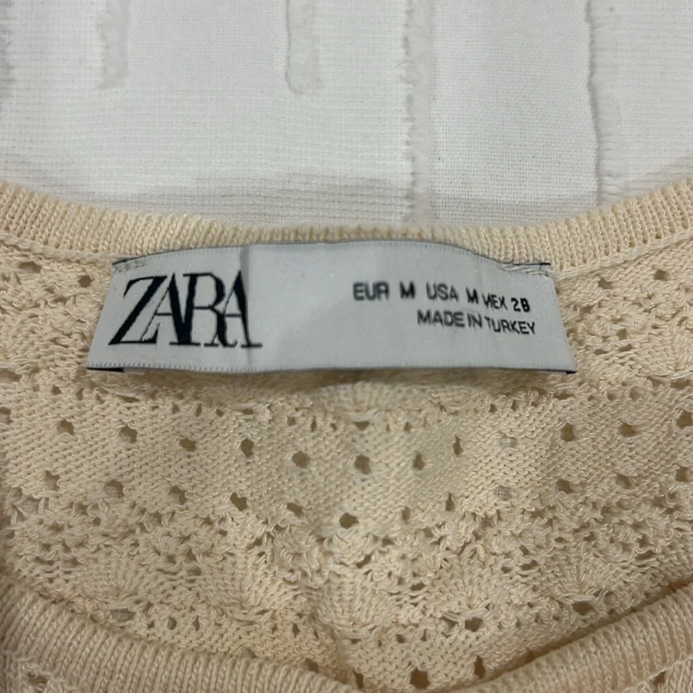 Zara knit top with detail on top size M